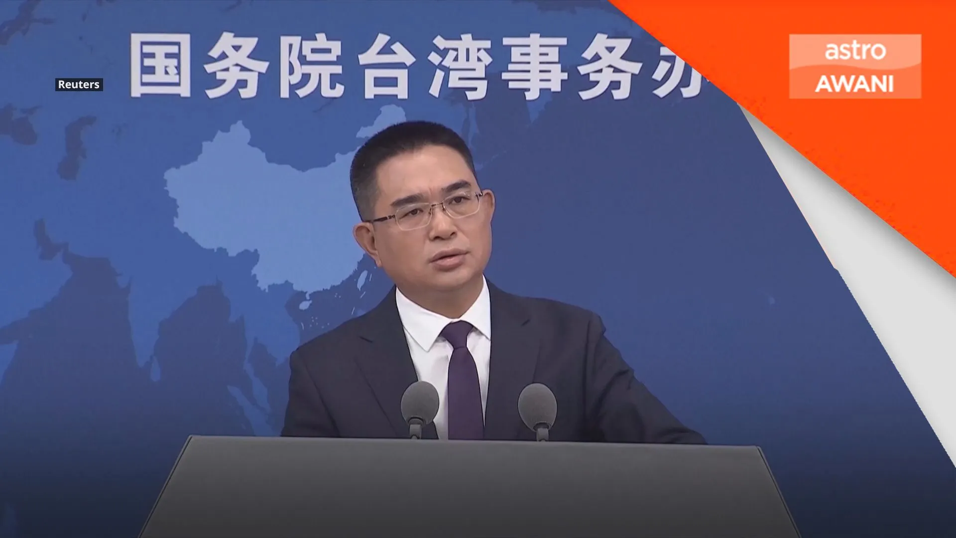 China kecam cabaran Lai Ching-te terhadap Prinsip Satu China