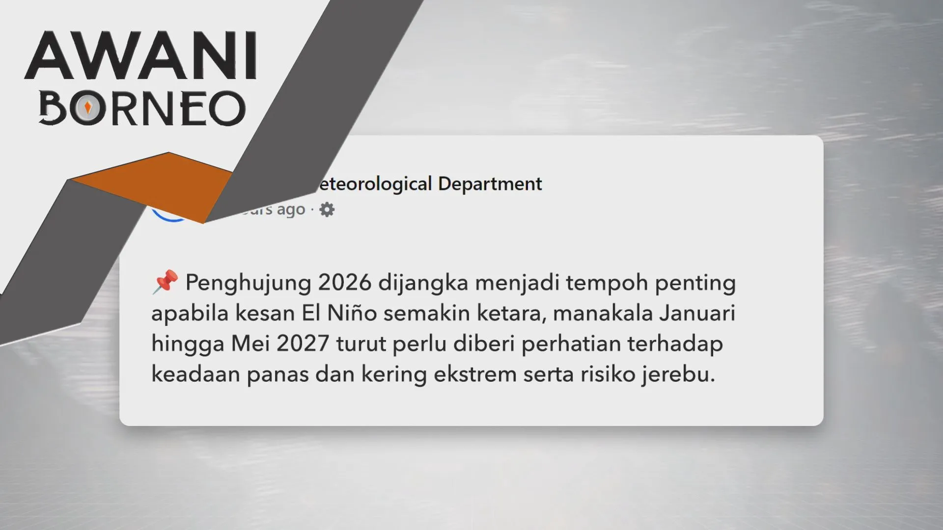Super El Nino berisiko bawa suhu cecah 40°C di Malaysia