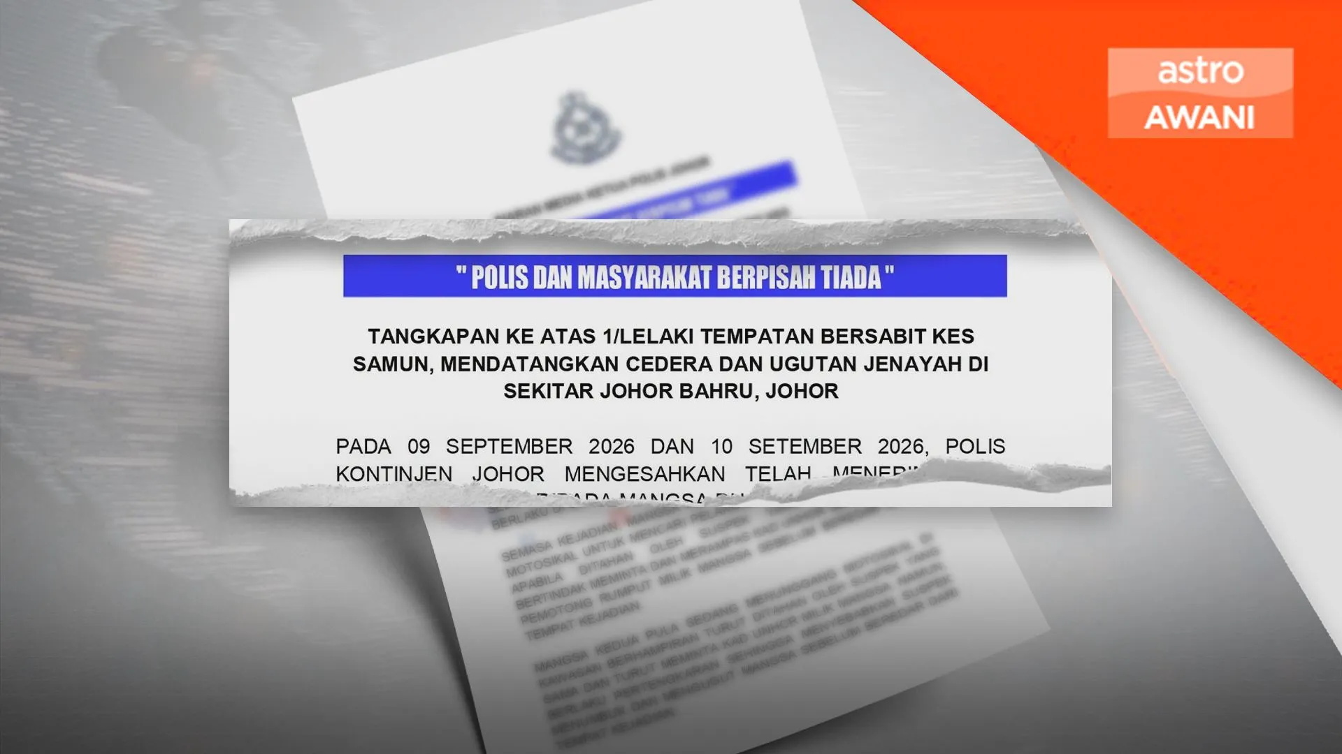 Jenayah: Lelaki ditahan disyaki samun, pukul warga asing