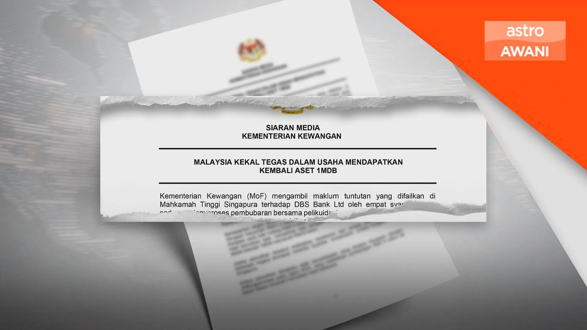 Kerajaan tegas teruskan pemulihan aset 1MDB