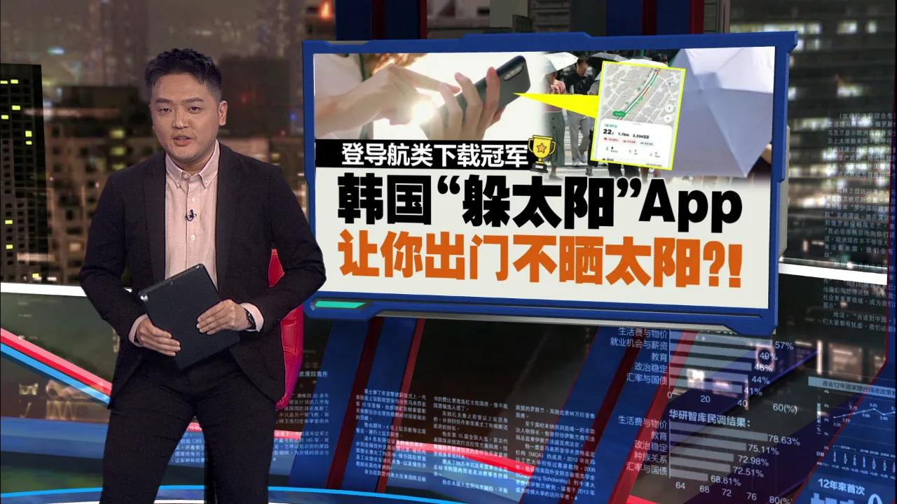 登上导航类App TOP 1   韩国“躲太阳”App掀热潮