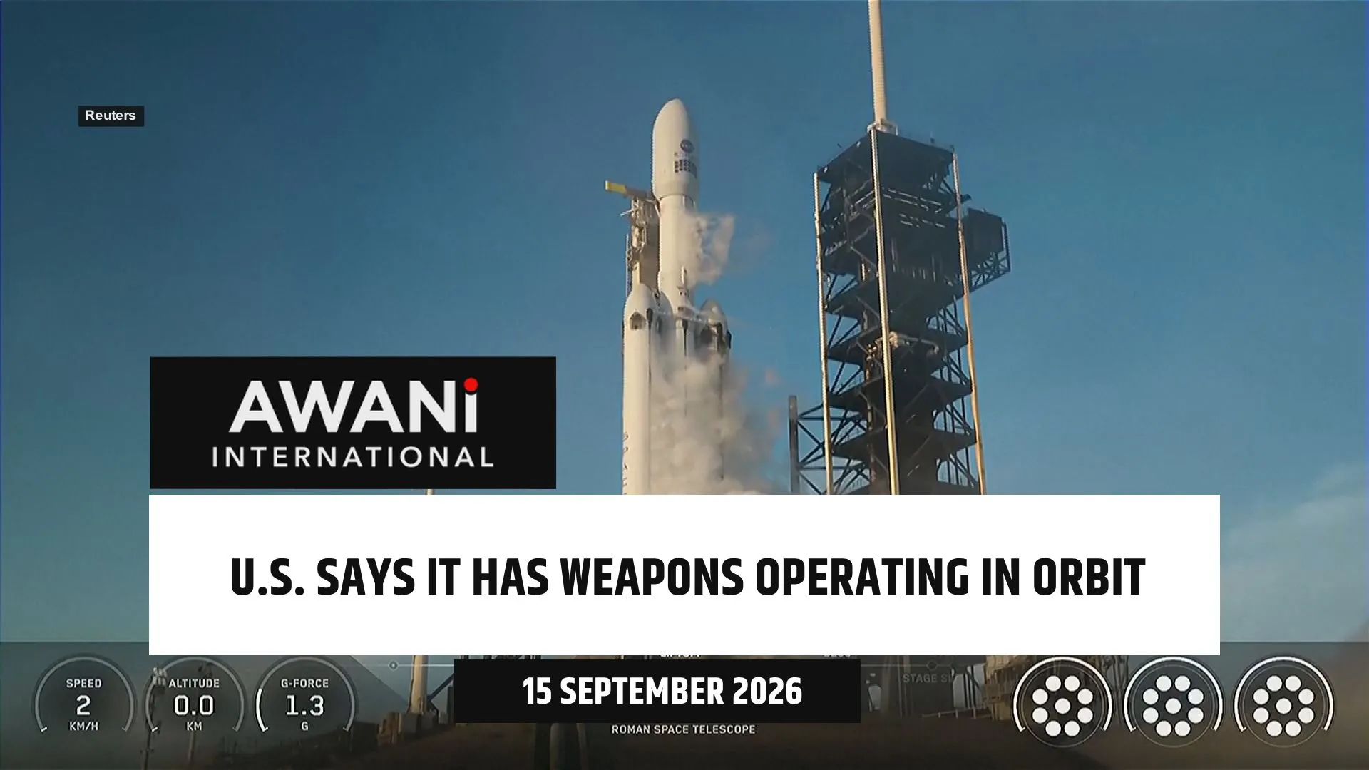 U.S. says it has weapons operating in orbit