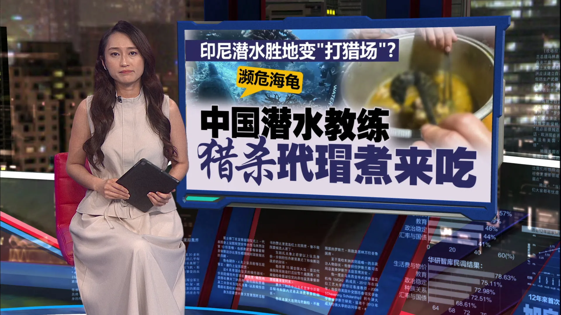 印尼潜水胜地变“打猎场”？   中国男子猎杀濒危海龟  煮来吃还拍片炫耀