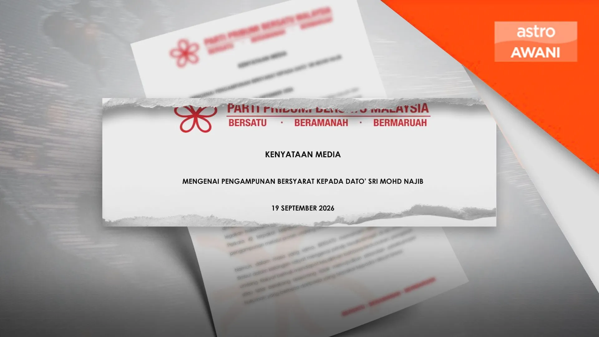 BERSATU mahu penjelasan tahanan rumah Najib