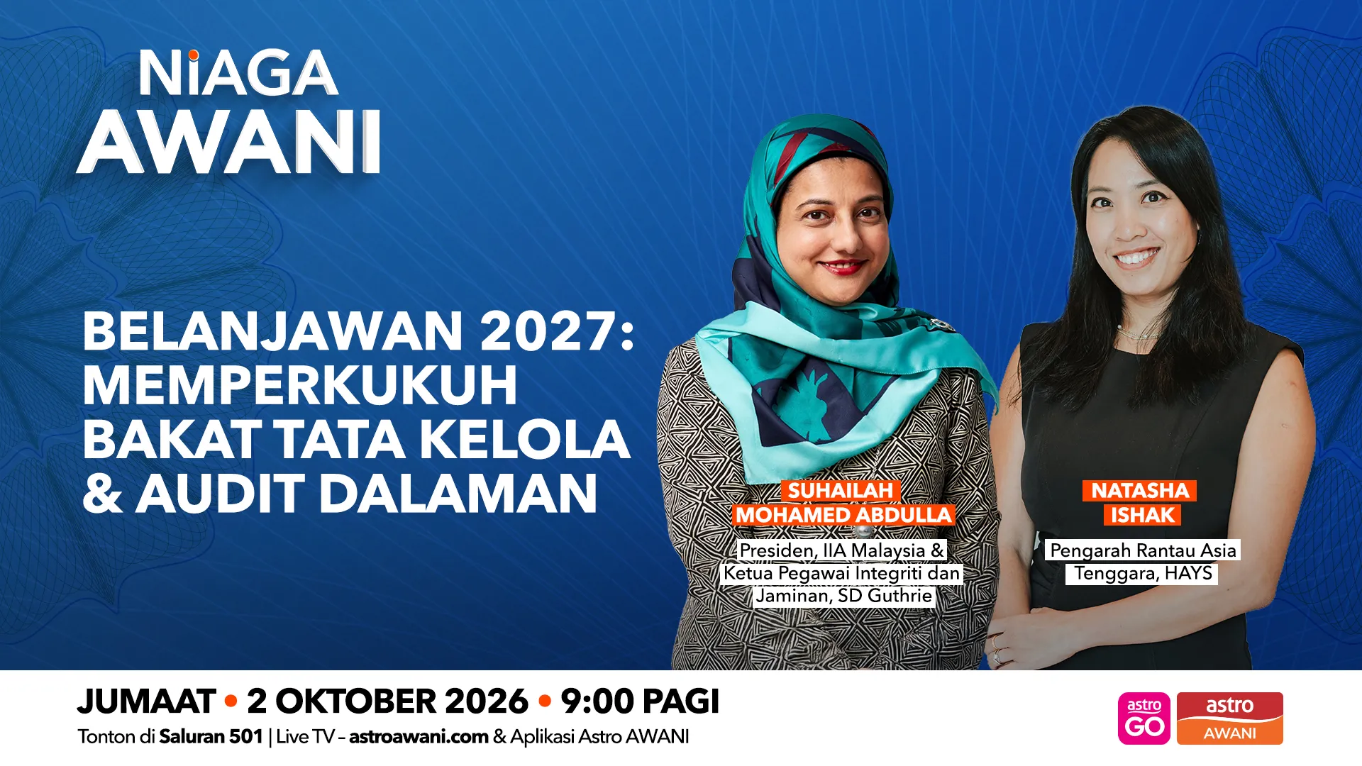 Niaga AWANI: Belanjawan 2027 | Memperkukuh Bakat Tata Kelola & Audit Dalaman