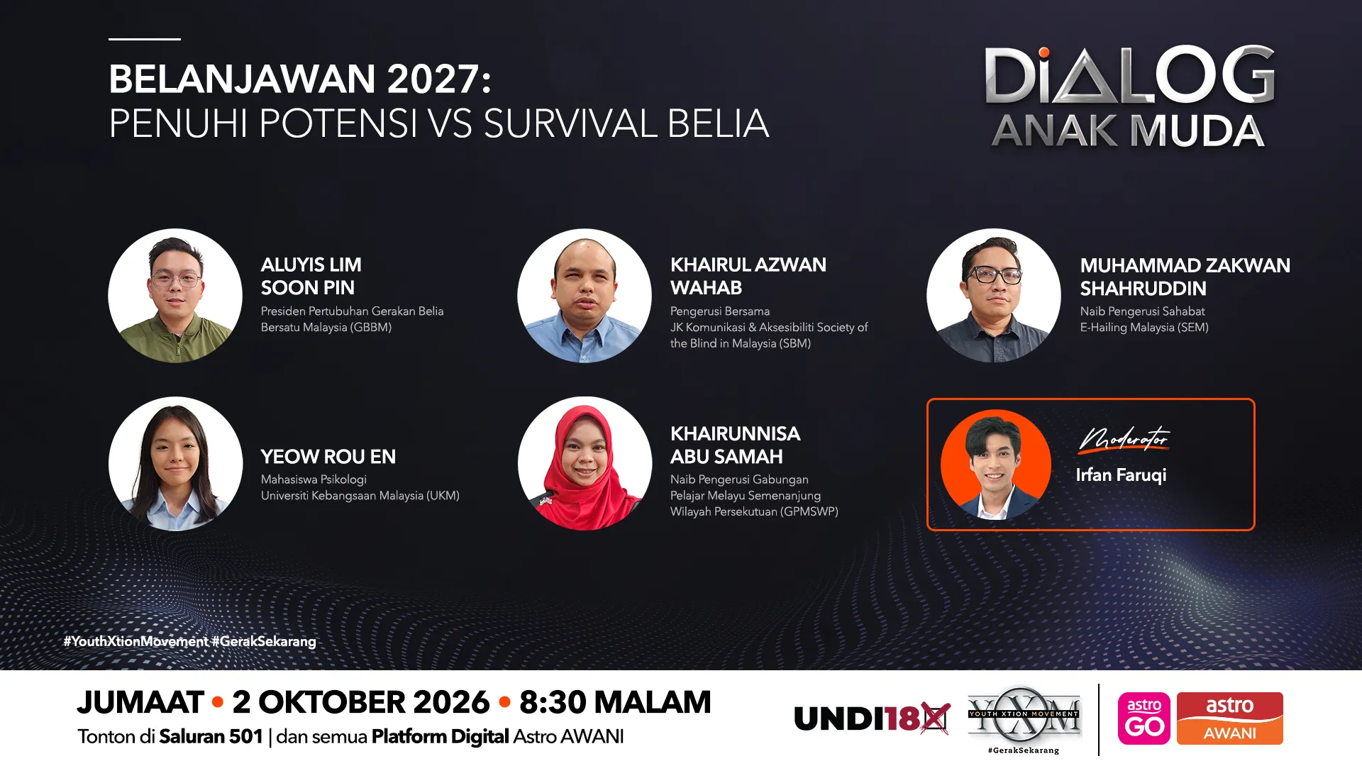 Dialog Anak Muda: Belanjawan 2027 | Penuhi Potensi vs Survival Belia
