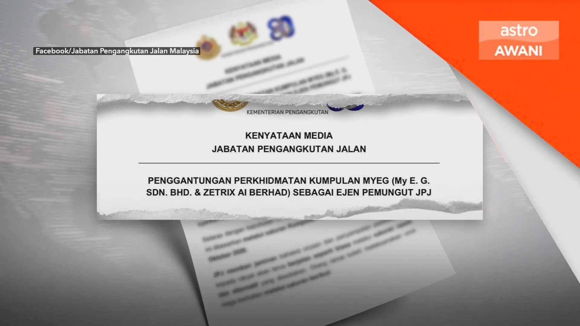 JPJ gantung perkhidmatan Kumpulan MYEG mulai 5 Okt