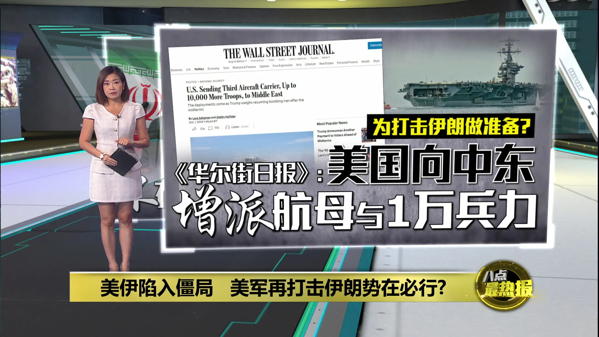 向中东增派航母与1万兵力   美国为打击伊朗做准备？