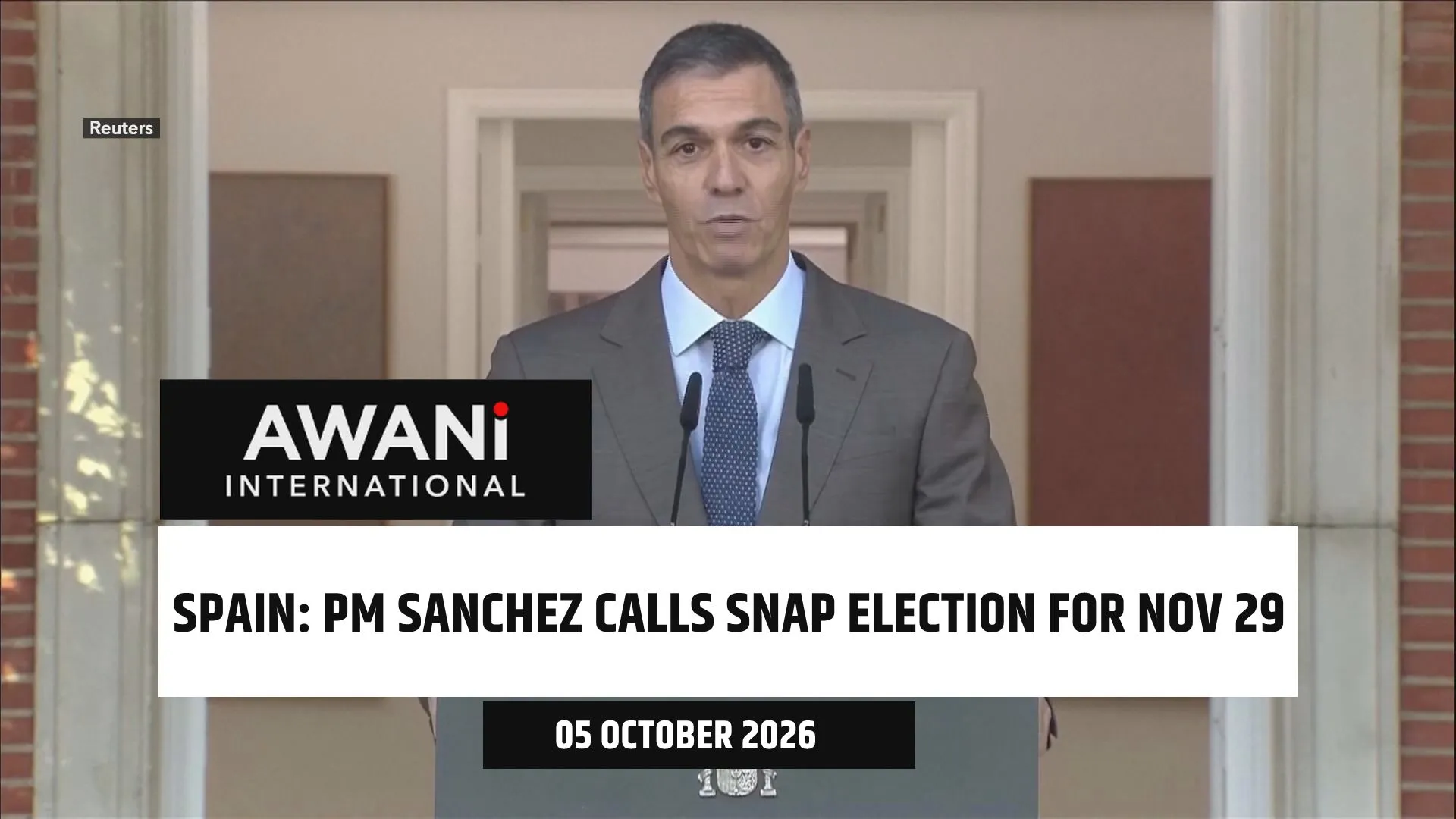 Spanish PM Sanchez calls snap election for November 29