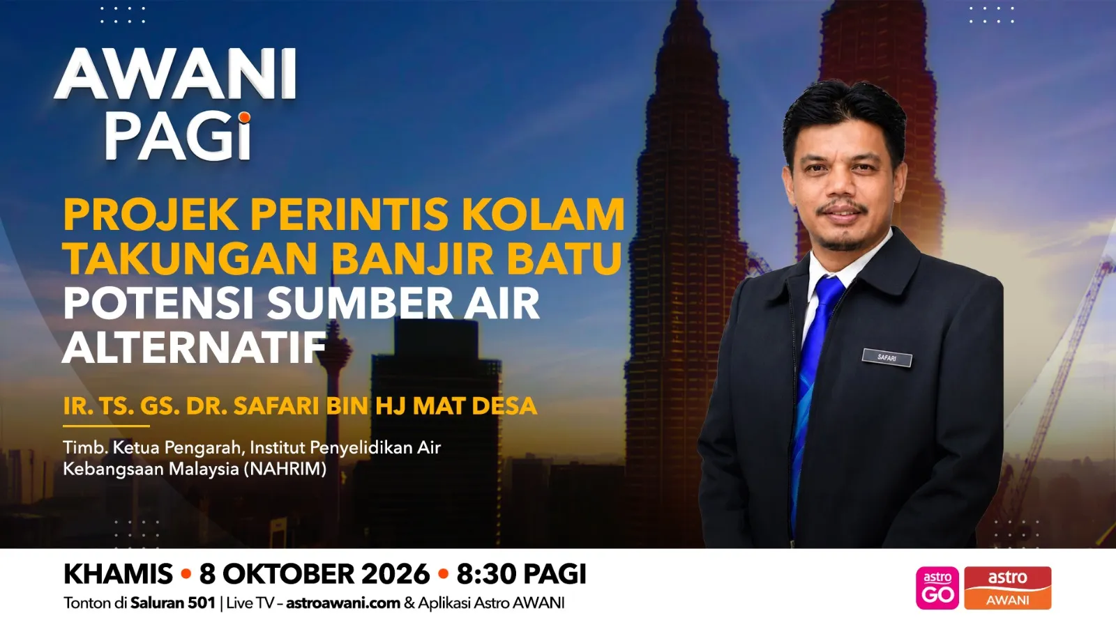 AWANI Pagi: Projek perintis kolam takungan banjir Batu potensi sumber air alternatif