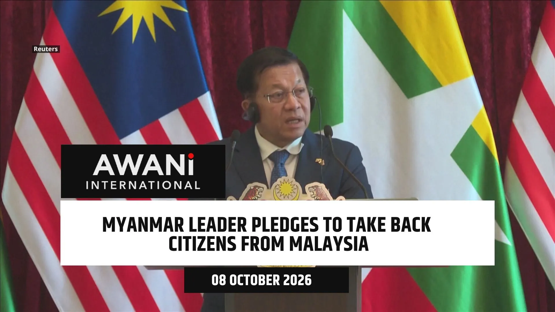 Myanmar leader pledges to take back citizens from Malaysia