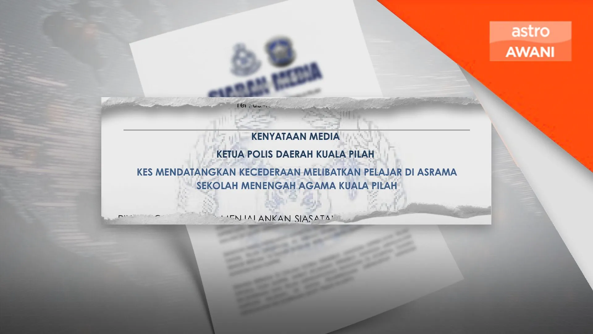 Pelajar cedera dipukul di asrama sekolah di Kuala Pilah