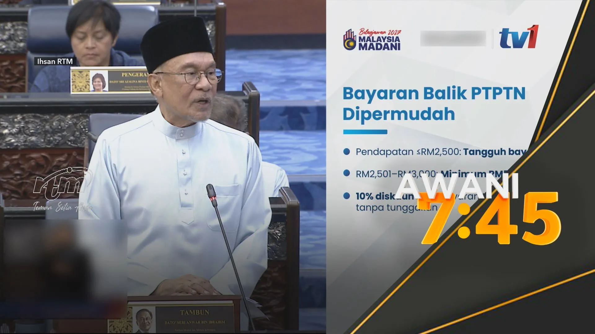 Bayaran balik PTPTN tangguh untuk gaji hingga RM2,500 sebulan, diskaun 10 peratus