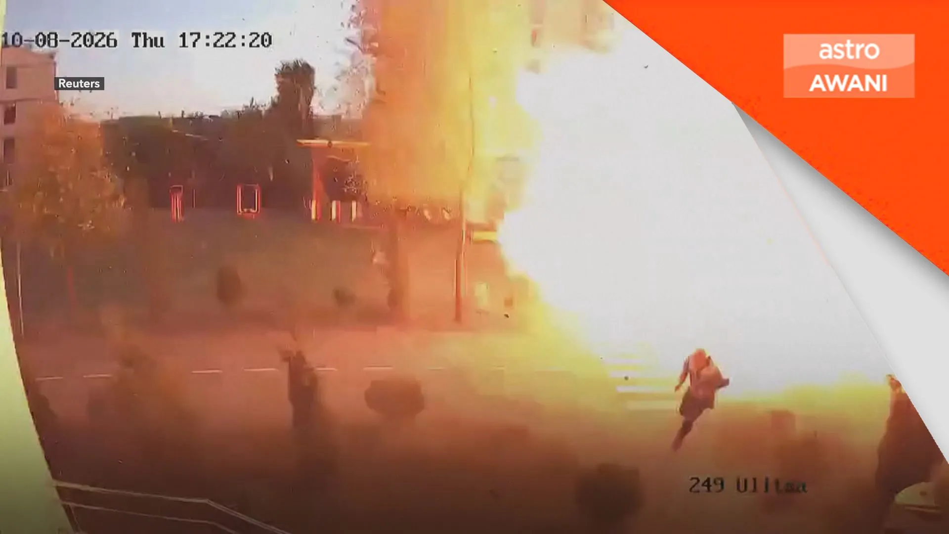Lelaki terselamat daripada letupan dron berhampiran Kyiv
