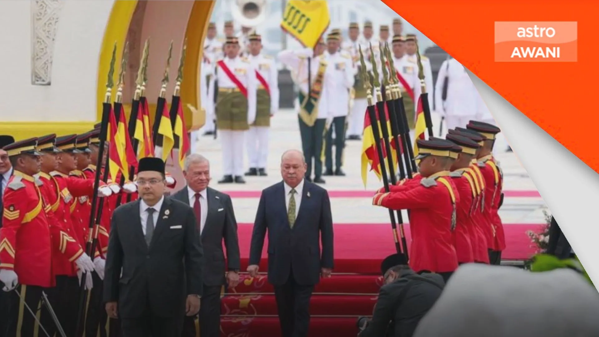 Sultan Ibrahim sambut Raja Abdullah II di Istana Negara