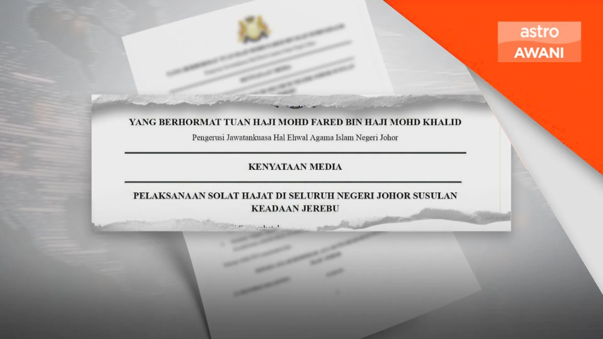 Johor laksana solat hajat bermula Isnin - Exco