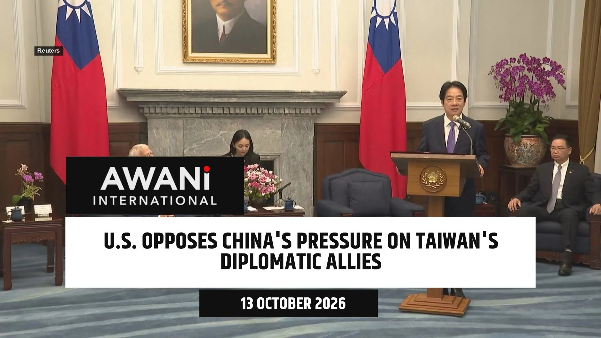 U.S. opposes China's pressure on Taiwan's diplomatic allies