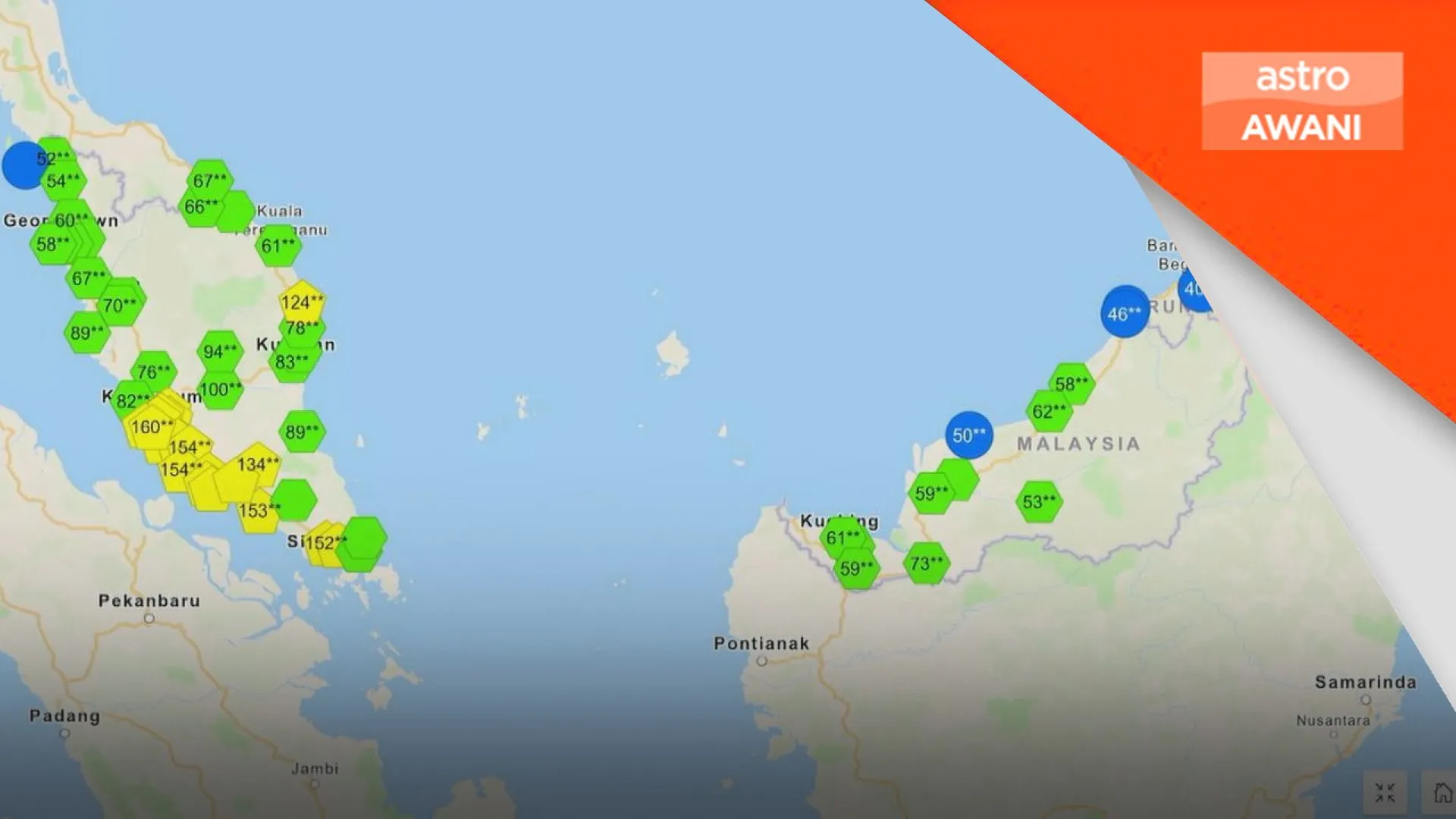 Perkembangan situasi jerebu di Malaysia setakat jam 3 petang