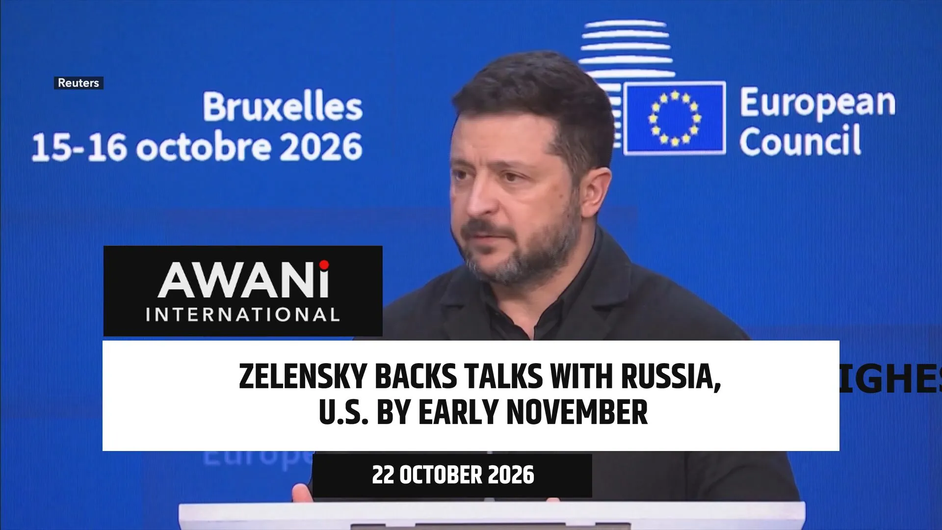 Zelensky backs talks with Russia, U.S. by early November