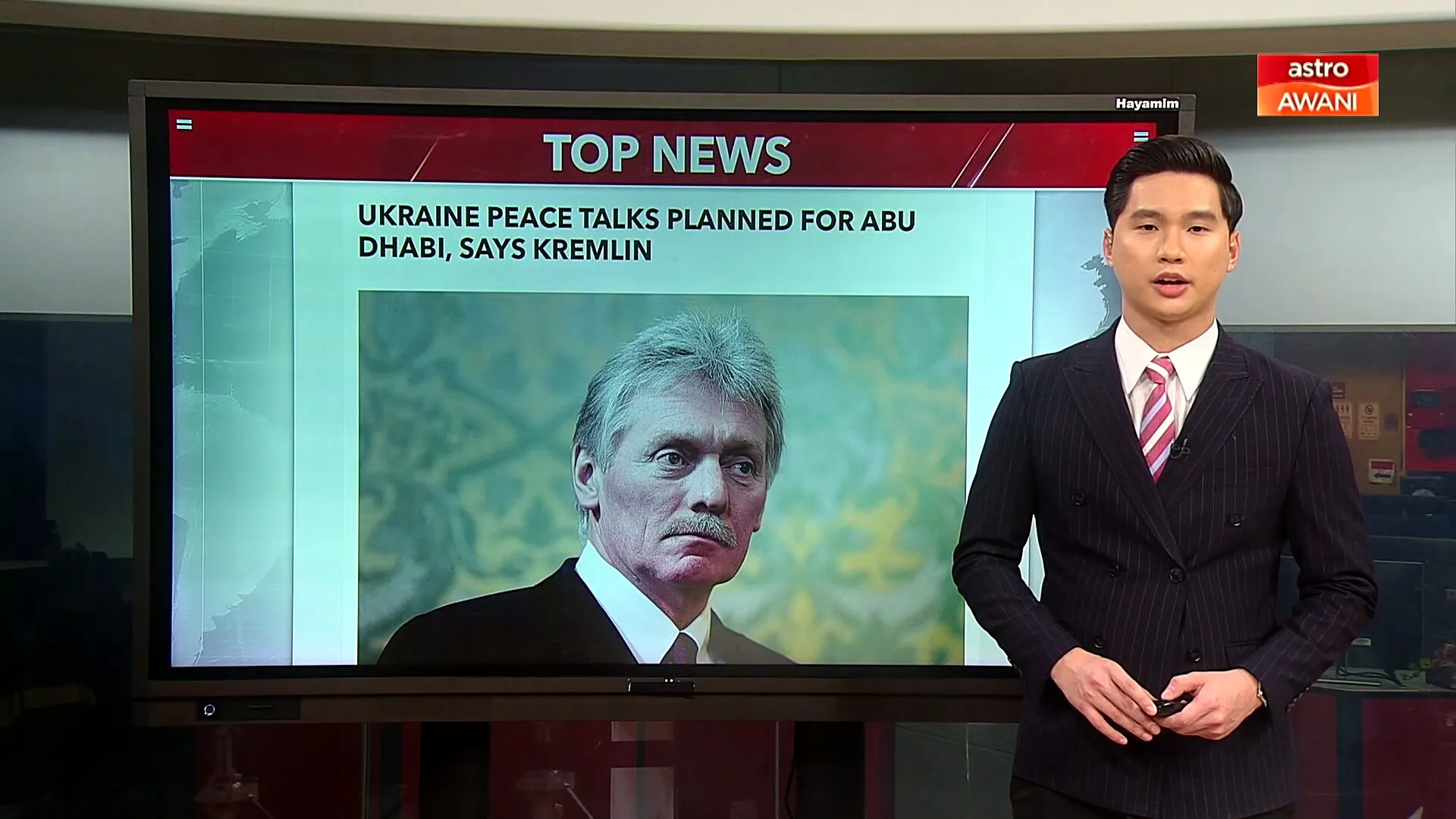 Ukraine peace talks planned for Abu Dhabi, says Kremlin