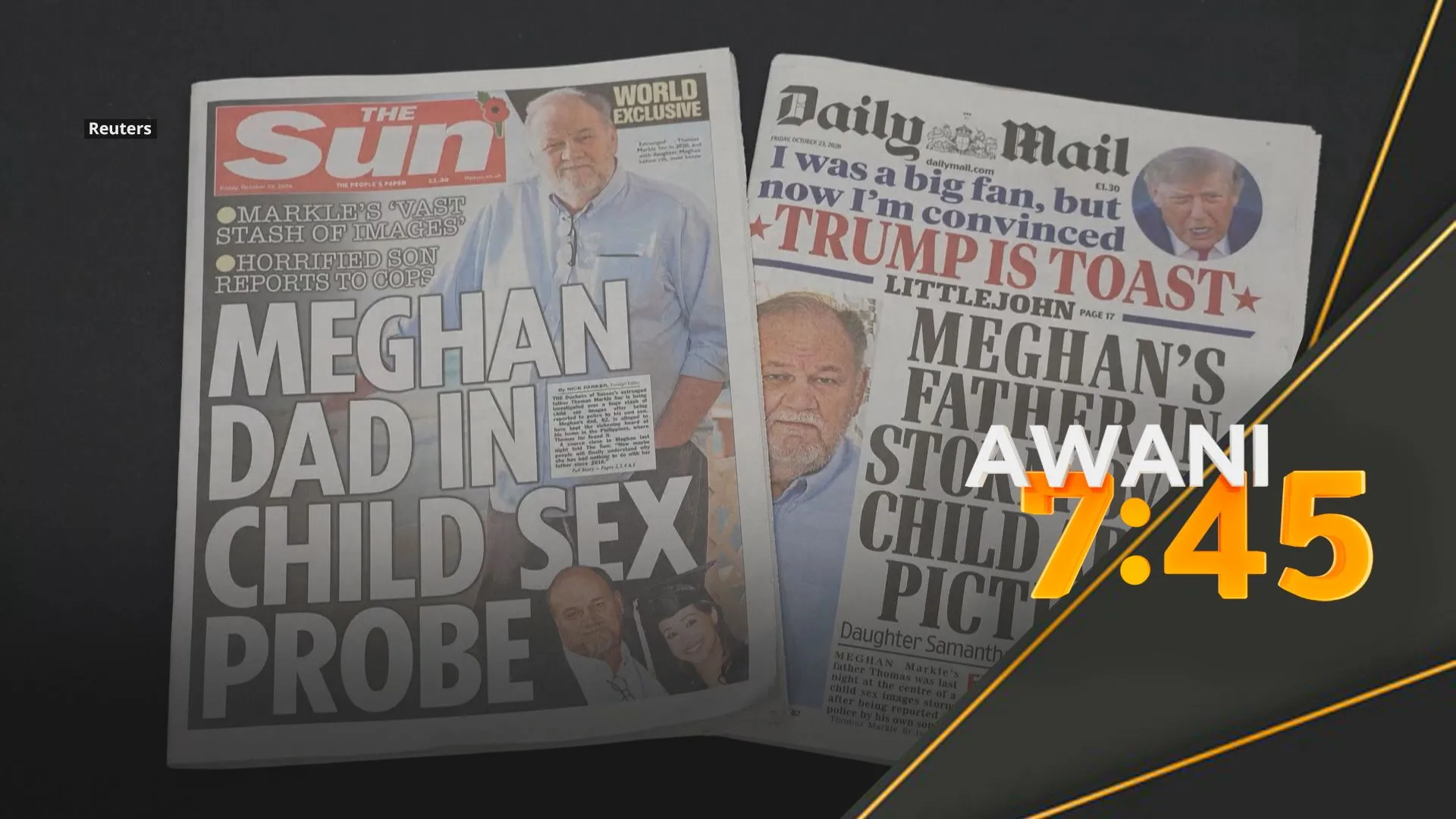 Bahan pornografi kanak-kanak: Filipina siasat komputer riba bapa Meghan Markle