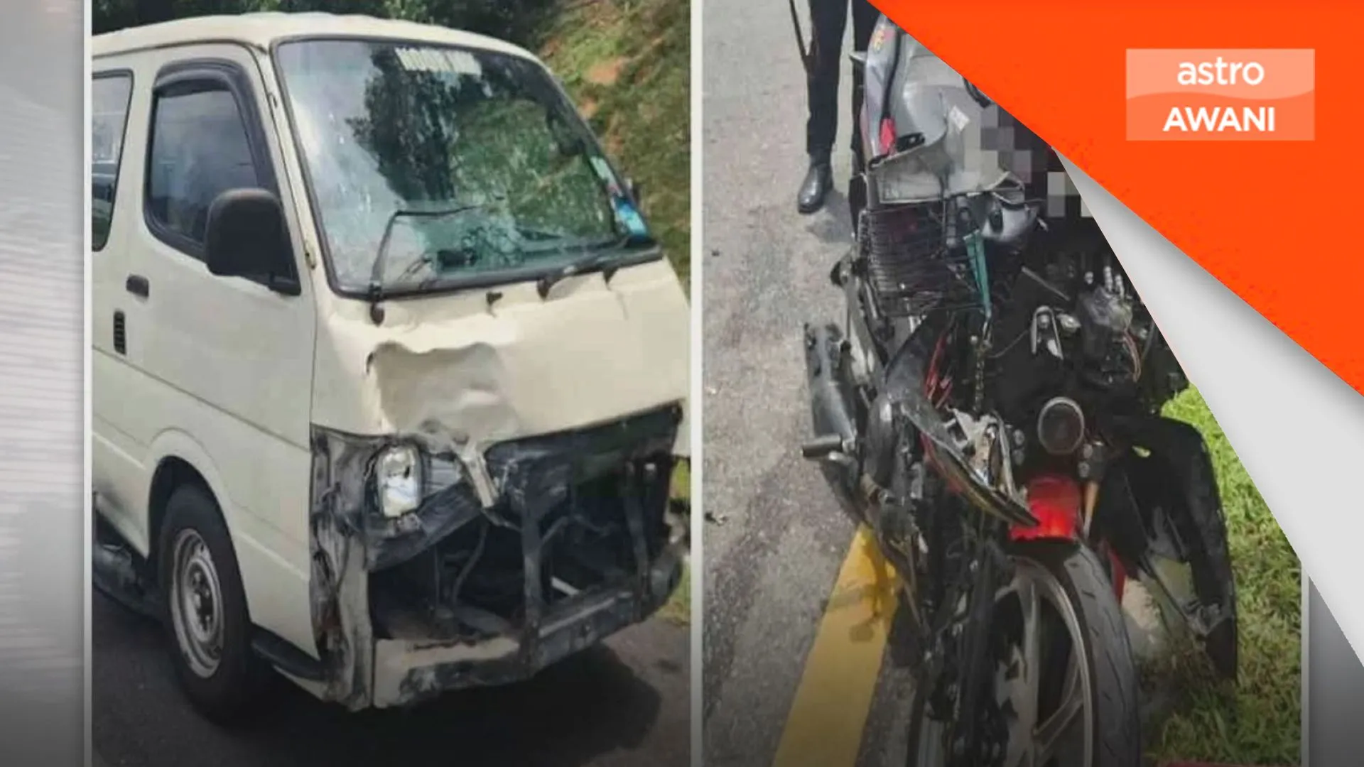 Penunggang motosikal maut bertembung van langgar lampu isyarat merah