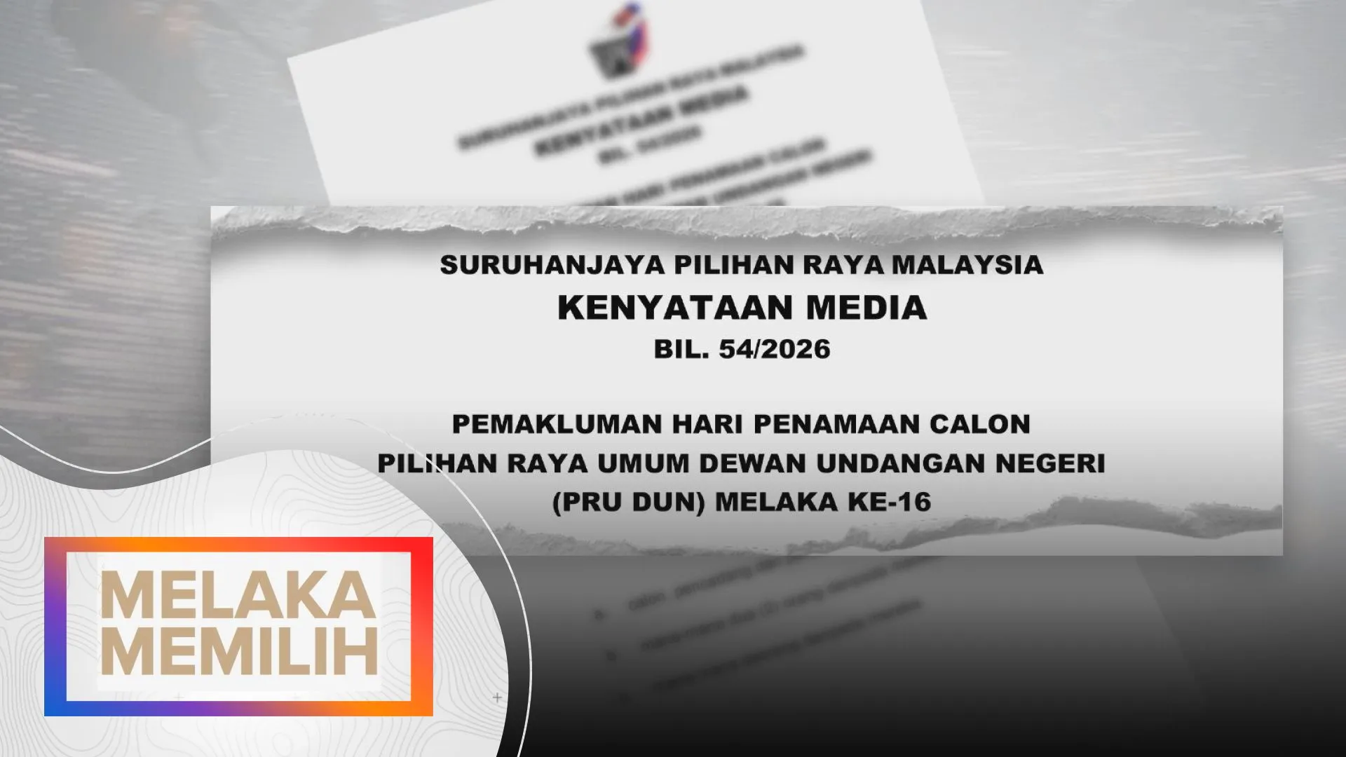 28 pusat penamaan calon dibuka 31 Oktober