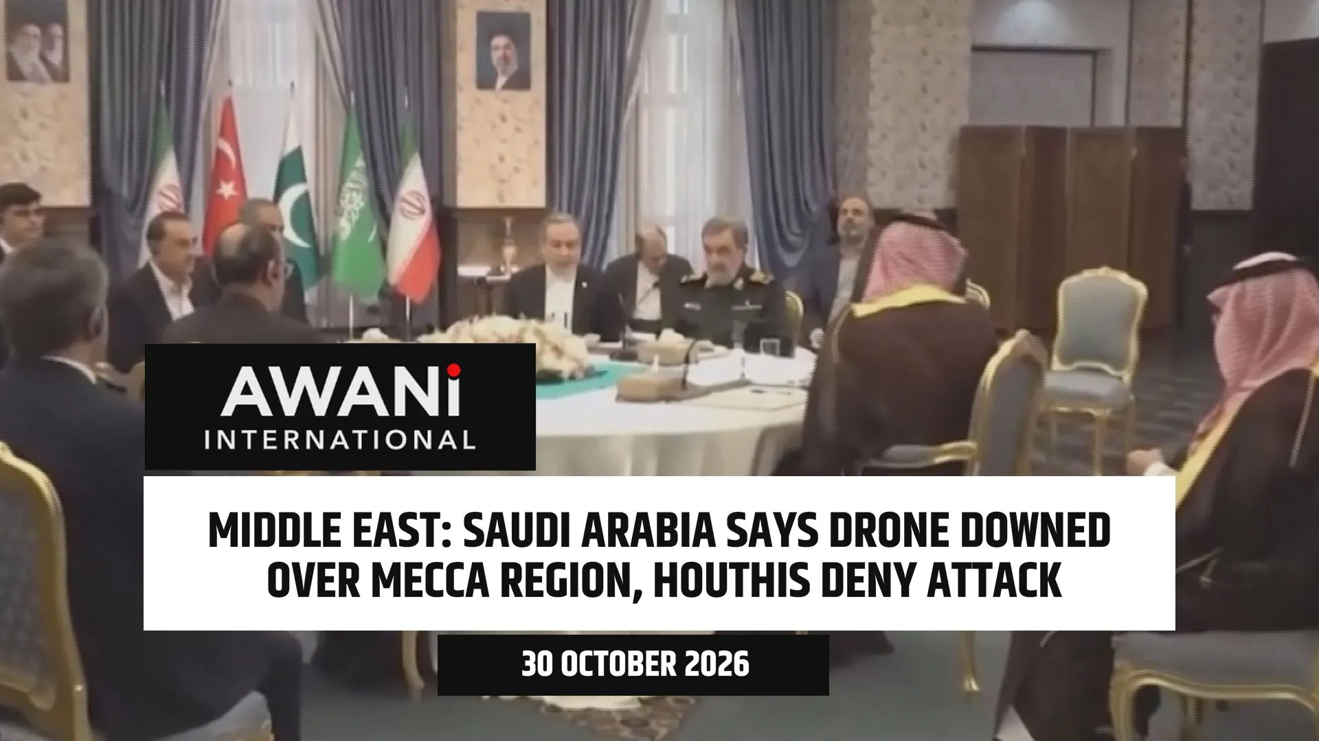 Saudi Arabia says drone downed over Mecca region, Houthis deny attack
