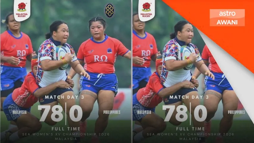 Skuad ragbi wanita Malaysia juara Asia Tenggara 15S