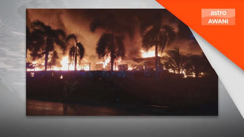 Kilang plastik terbakar, operasi pemadaman ambil masa