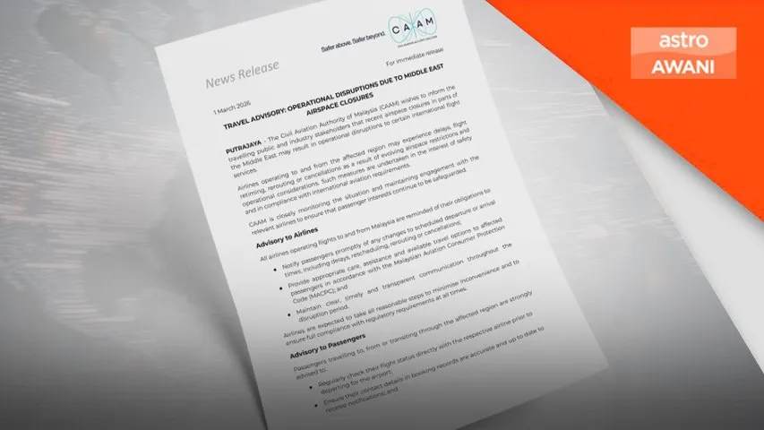 CAAM beri amaran gangguan penerbangan