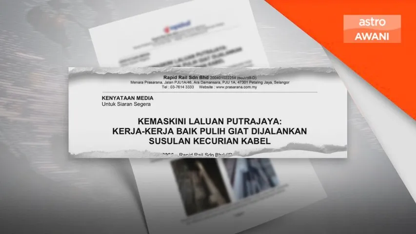 Kecurian kabel jejas operasi MRT laluan Putrajaya