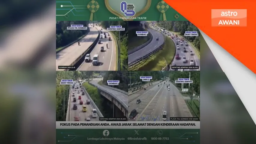 Aliran trafik kekal tinggi menjelang Aidilfitri