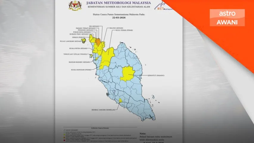 MetMalaysia keluarkan amaran gelombang haba