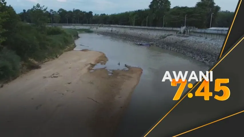 Sungai golok susut, seberang sempadan berjalan kaki