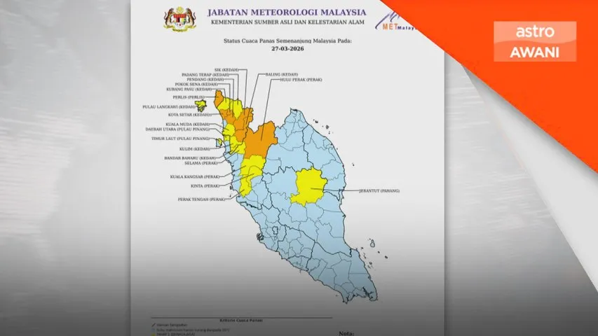 Perlis, sebahagian Kedah dan Perak alami gelombang haba