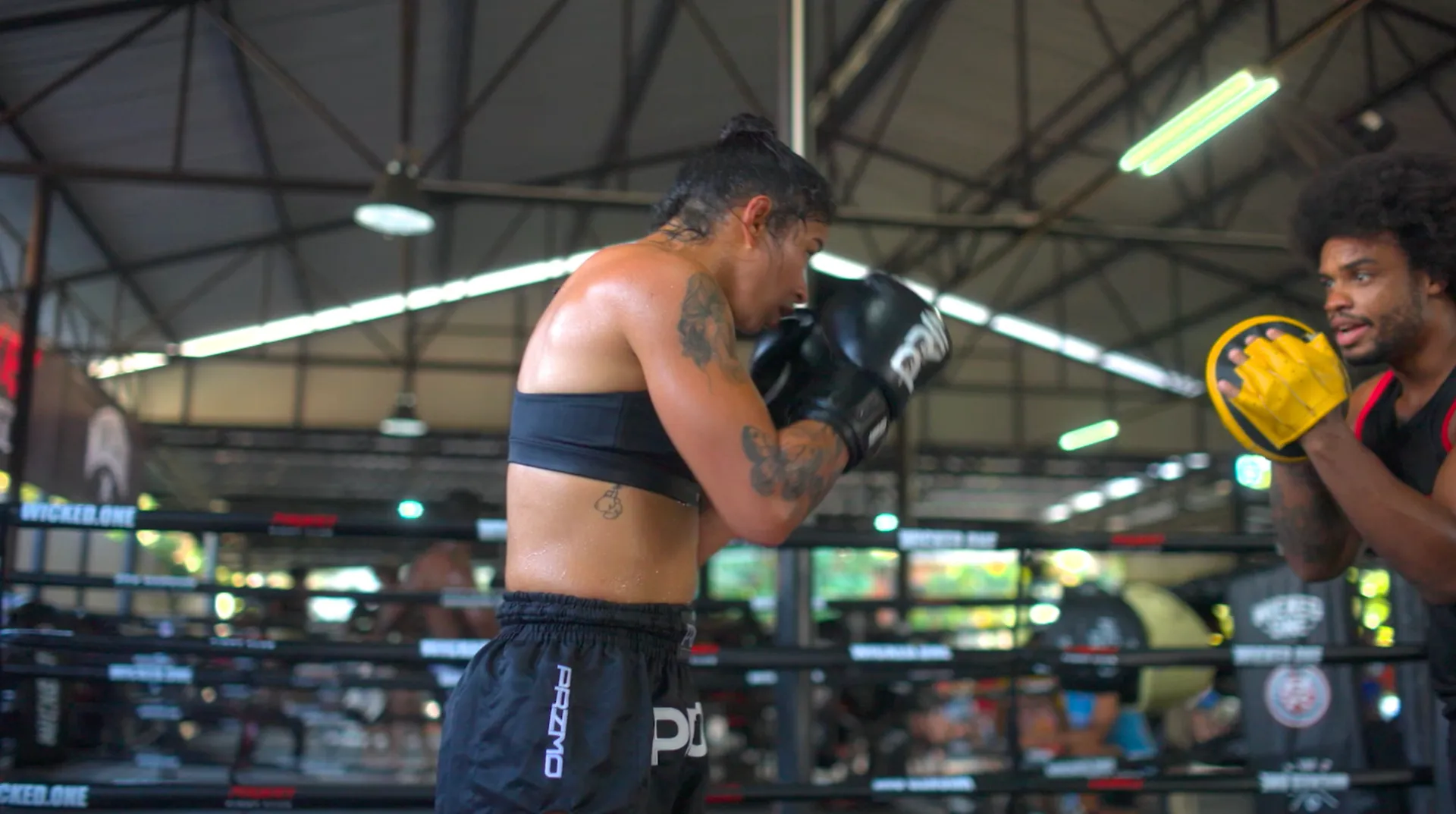 Allycia Rodrigues puts in the hard work in training