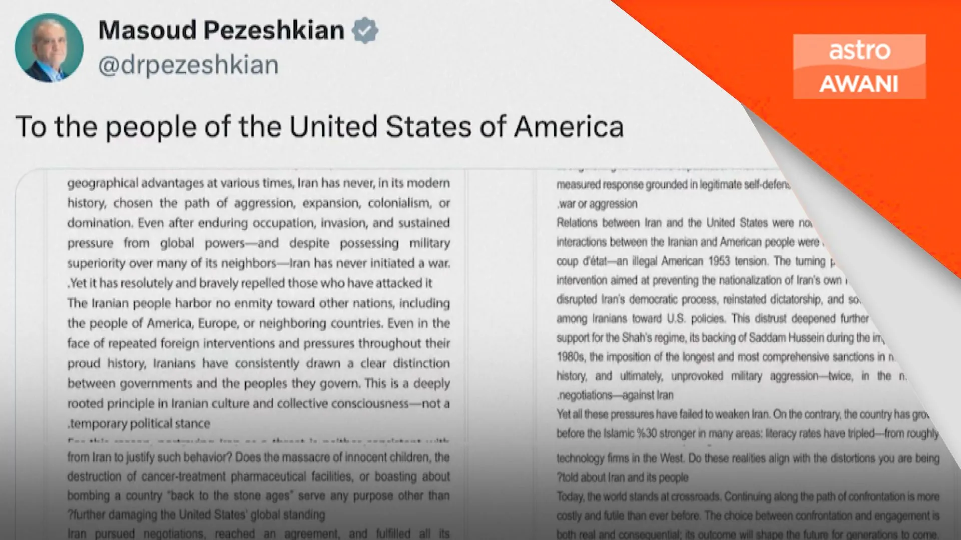 Iran tidak bermusuh dengan rakyat Amerika - Presiden Iran