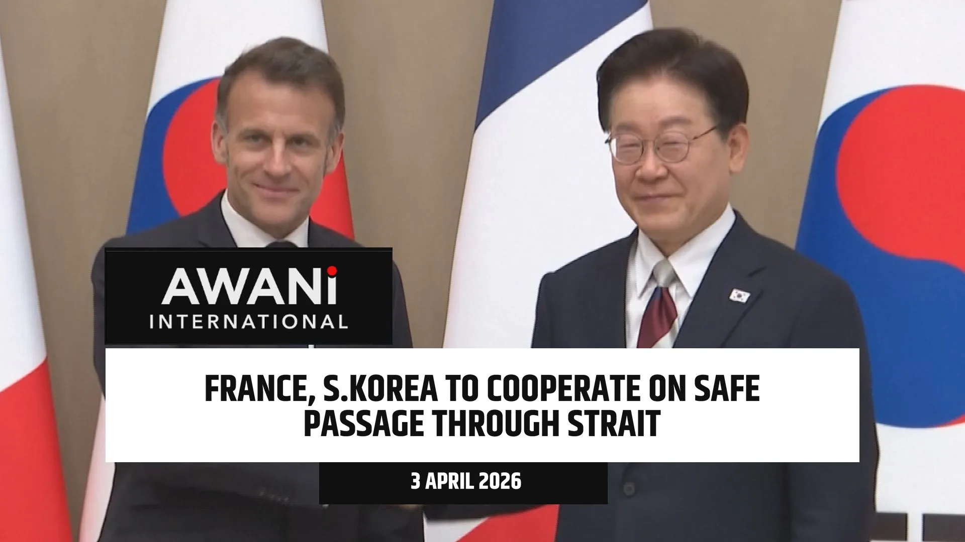 South Korea, France to cooperate on safe passage on Strait of Hormuz