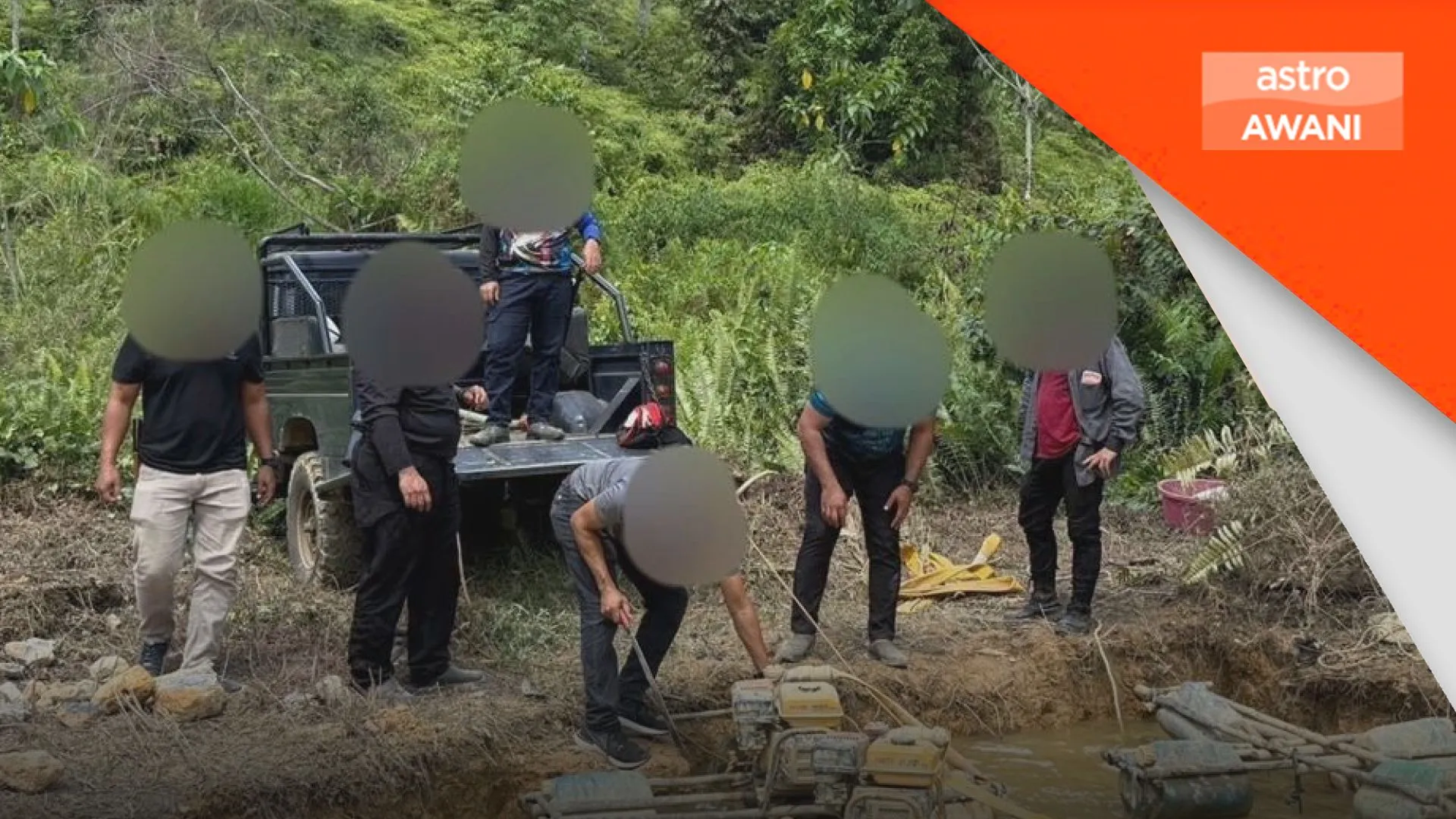 PDRM rampas peralatan lombong emas haram di Jeli