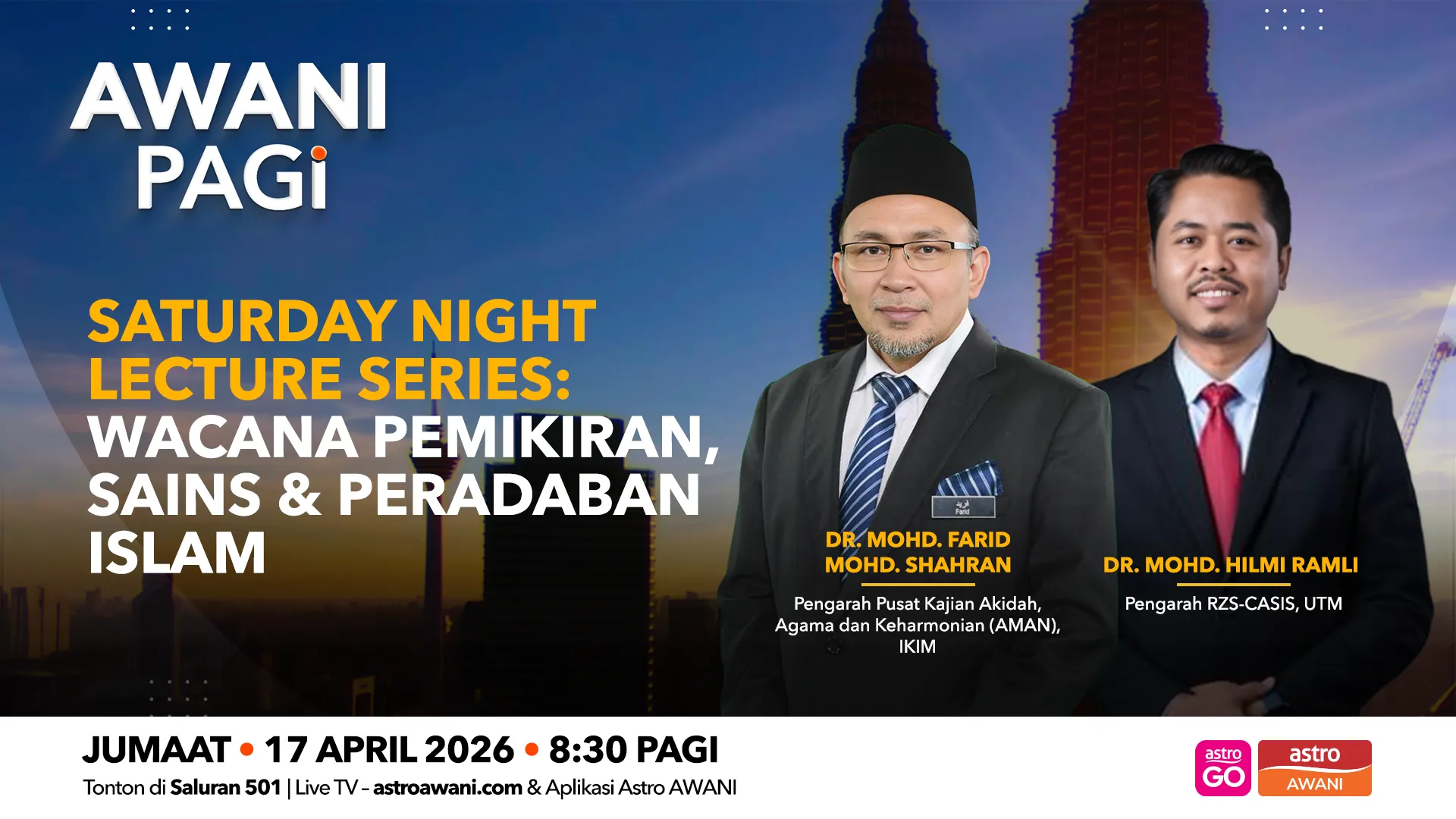 AWANI Pagi: Saturday Night Lecture Series | Wacana pemikiran, sains dan peradaban Islam
