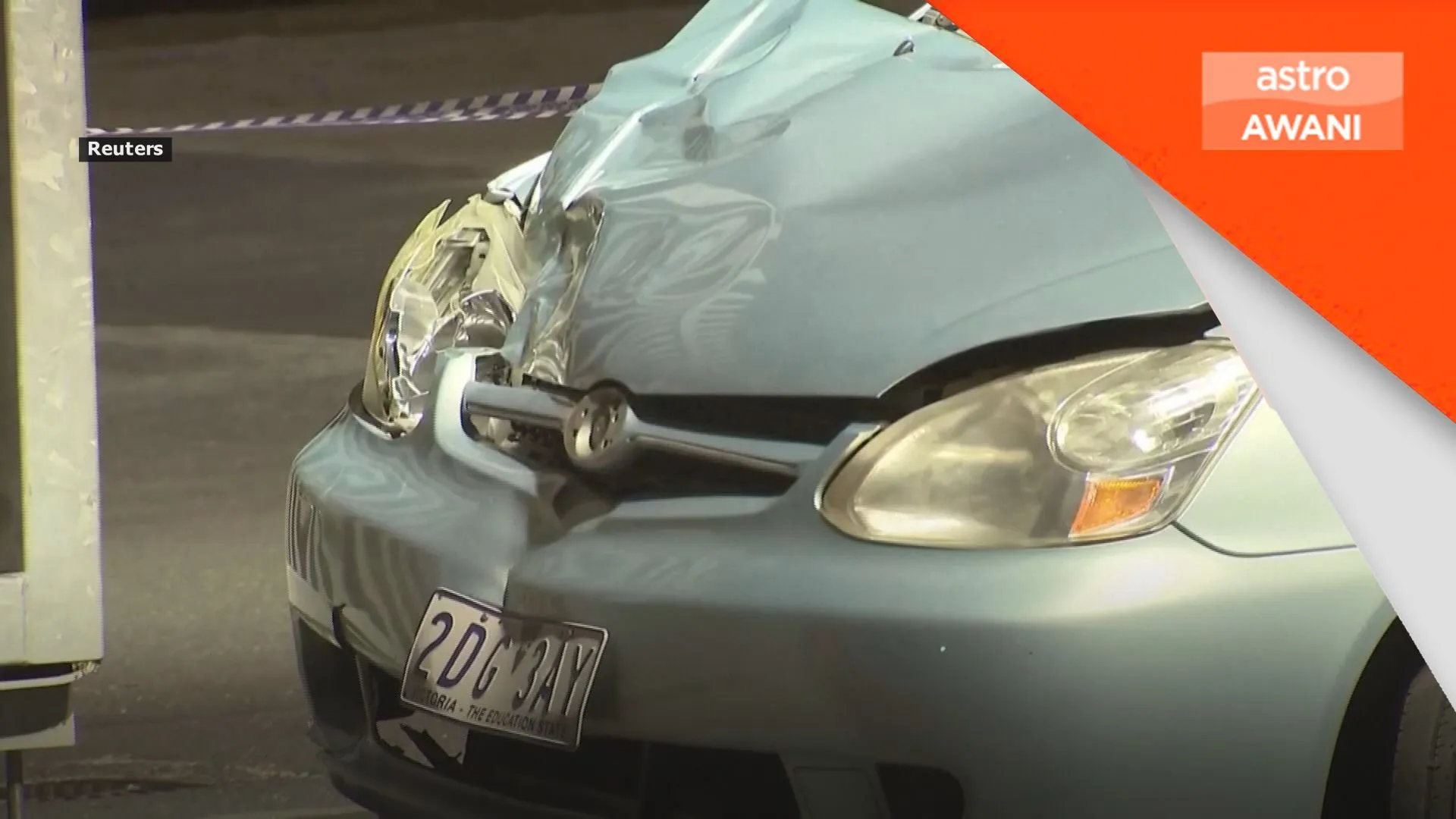 Seorang maut kereta rempuh orang awam di tapak acara