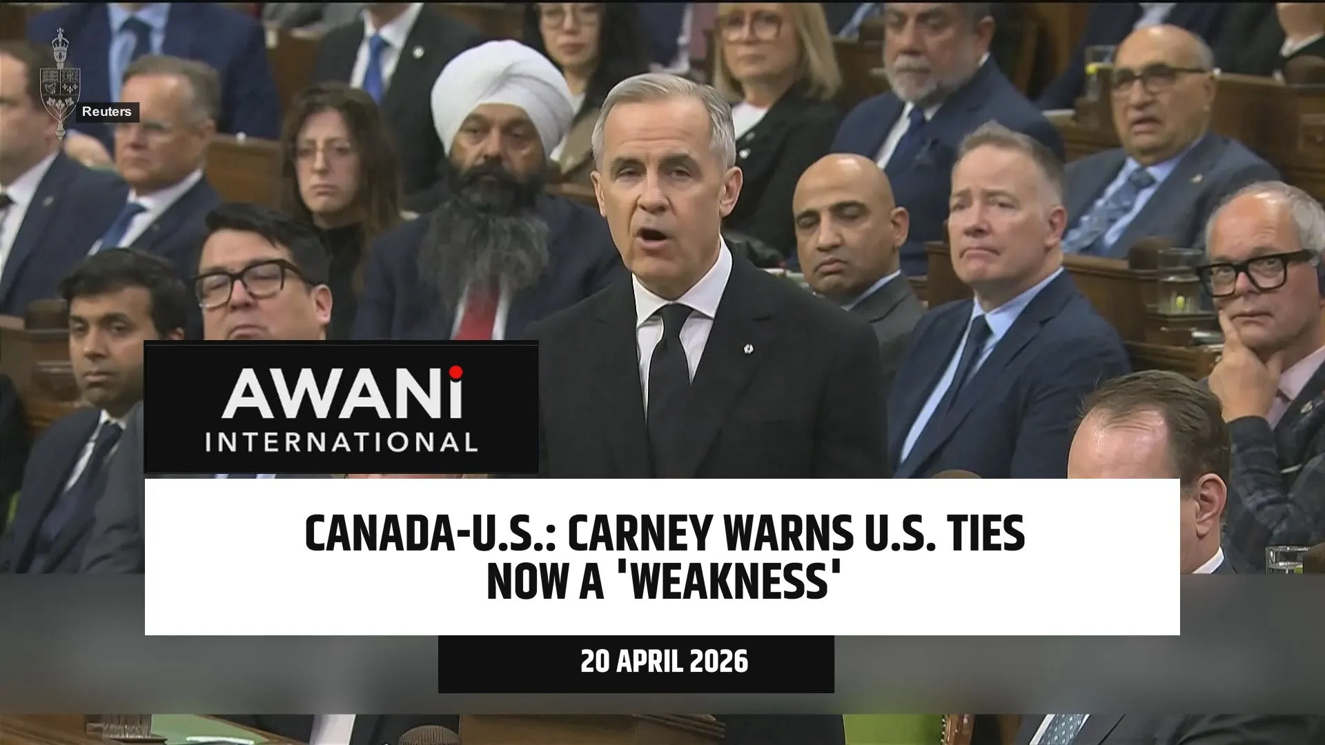 Canada-U.S.: Carney warns U.S. ties now a 'weakness'
