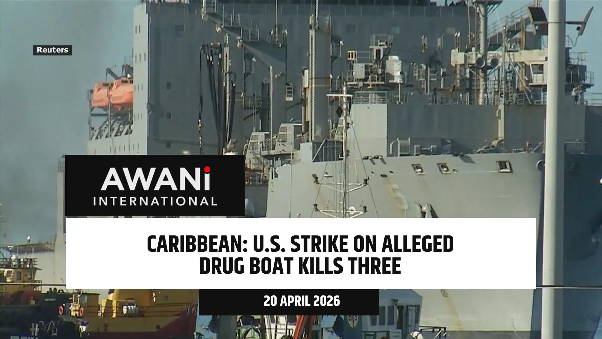U.S. strike on alleged drug boat in Caribbean kills three