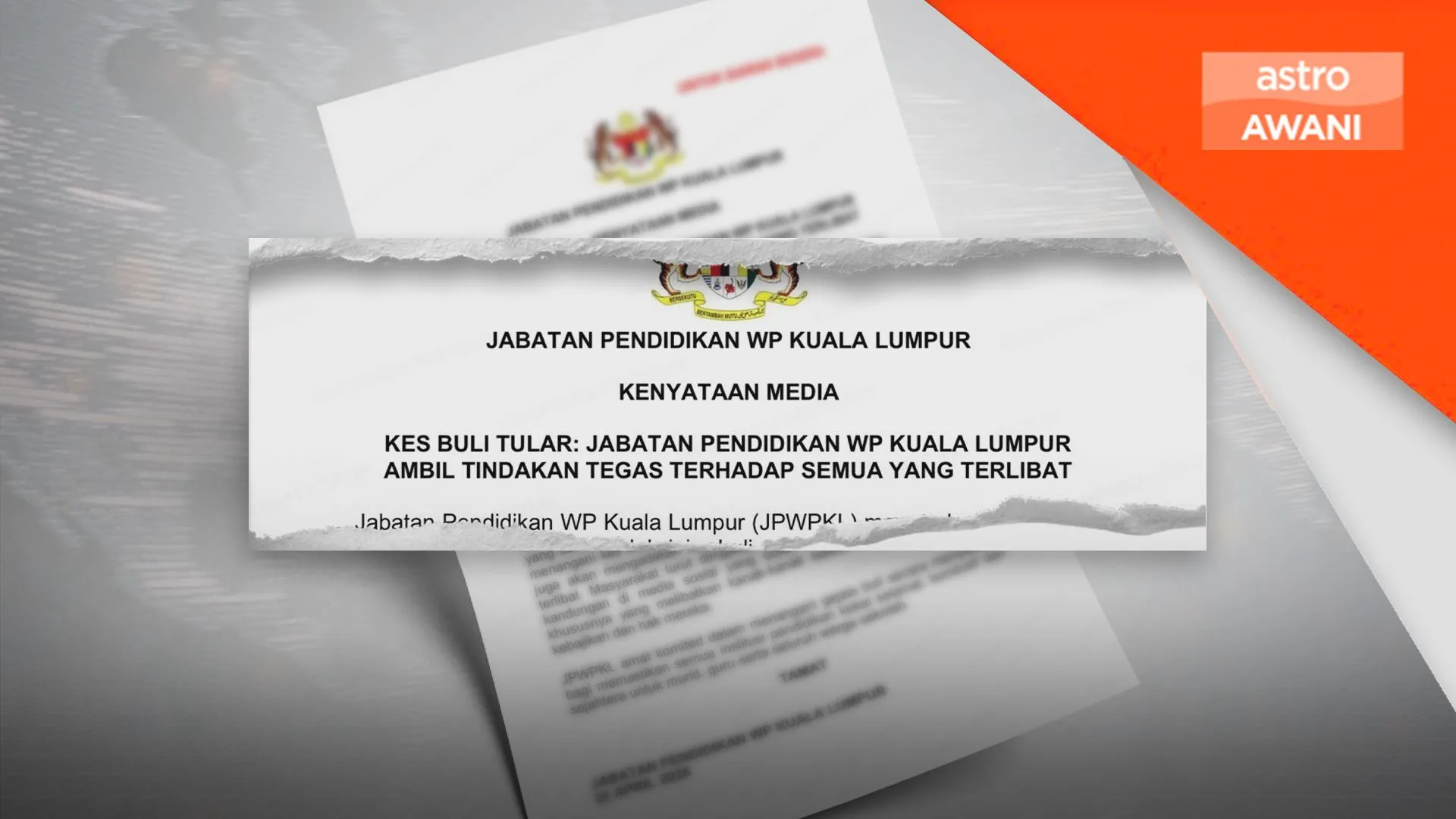 Buli di sekolah: Tindakan tegas terhadap semua pihak terlibat - JPWPKL