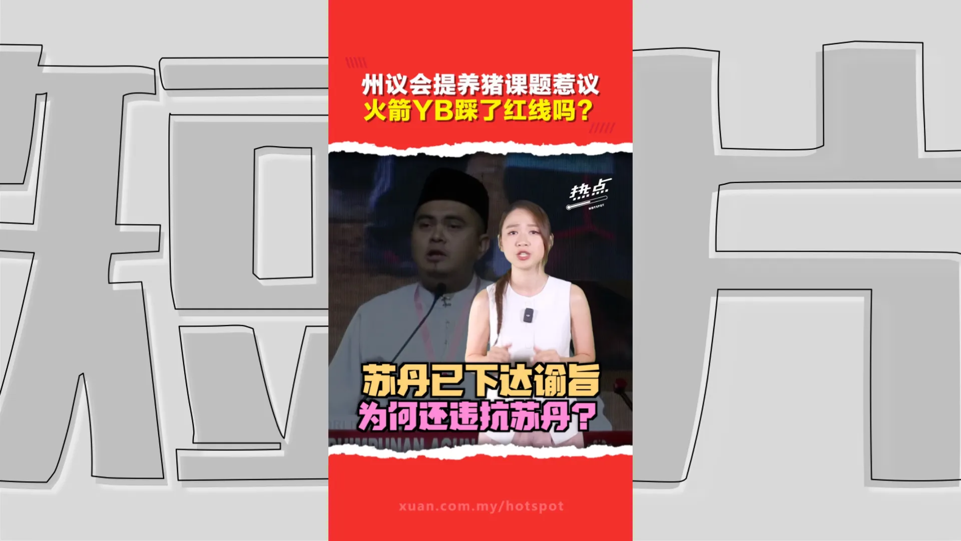 忤逆苏丹还是合法议政？   王诗棋为养猪业发声成箭靶  伊党巫统领袖炮轰