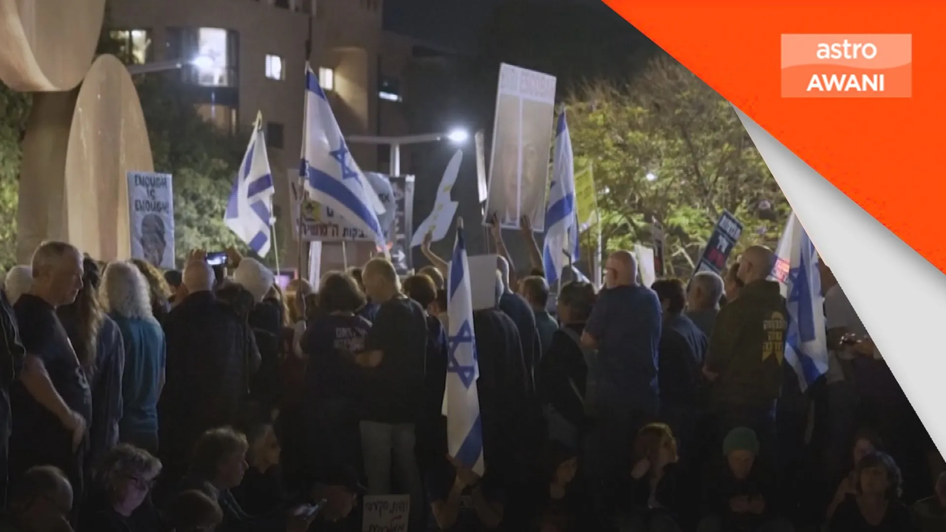 Ratusan rakyat Israel protes di Tel Aviv bantah perang Iran