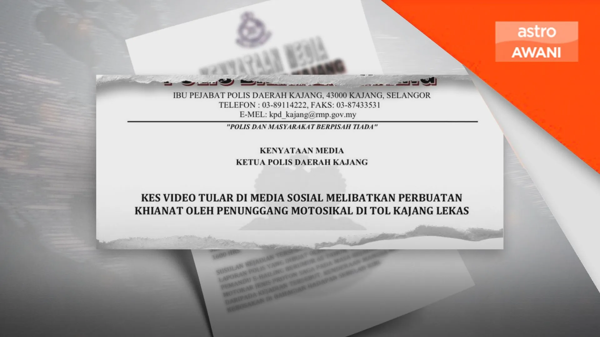 Lelaki laku perbuatan khianat di plaza tol ditahan