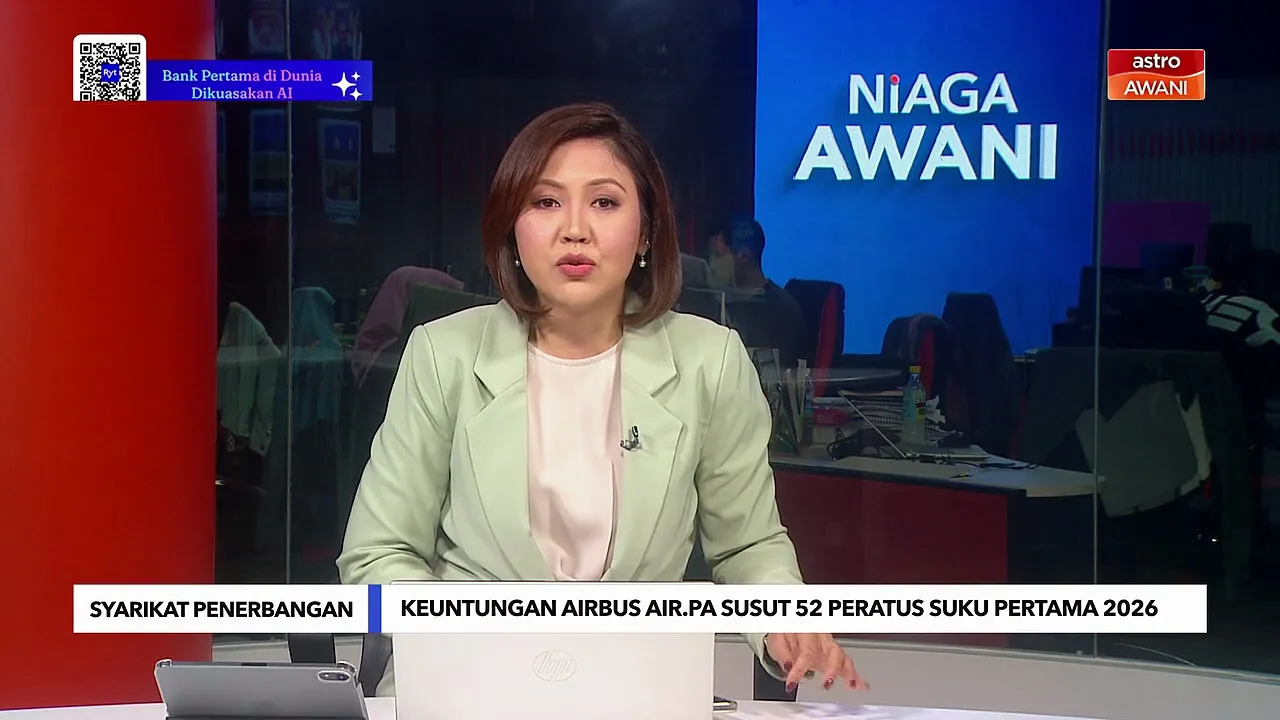 Keuntungan Airbus AIR.PA susut 52 peratus suku pertama 2026