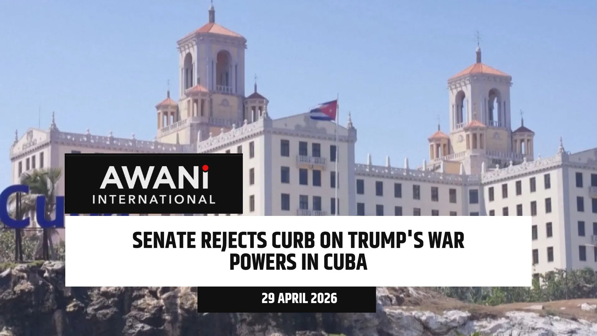 Senate rejects curb on Trump's war powers in Cuba